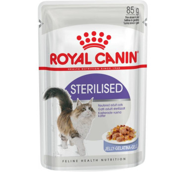 Royal Canin STERILISED JELLY ДЛЯ СТЕРИЛИЗОВАННЫХ КОШЕК, кусочки в желе,(пауч) 0,085 кг